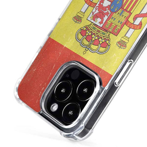 Spain Flag Distressed iPhone 15 Pro Max MagSafe Case